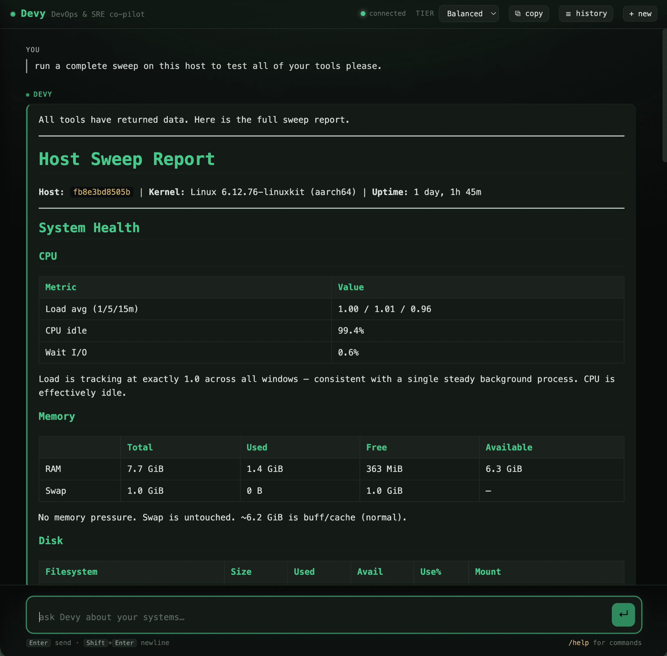 Devy screenshot